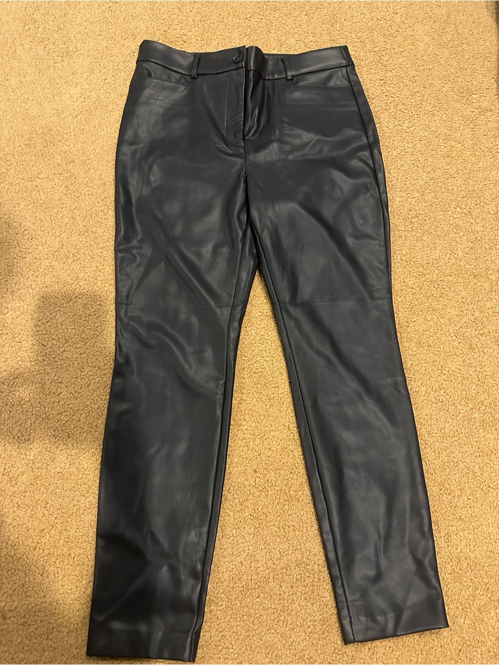 LOFT Black Faux Leather Pants